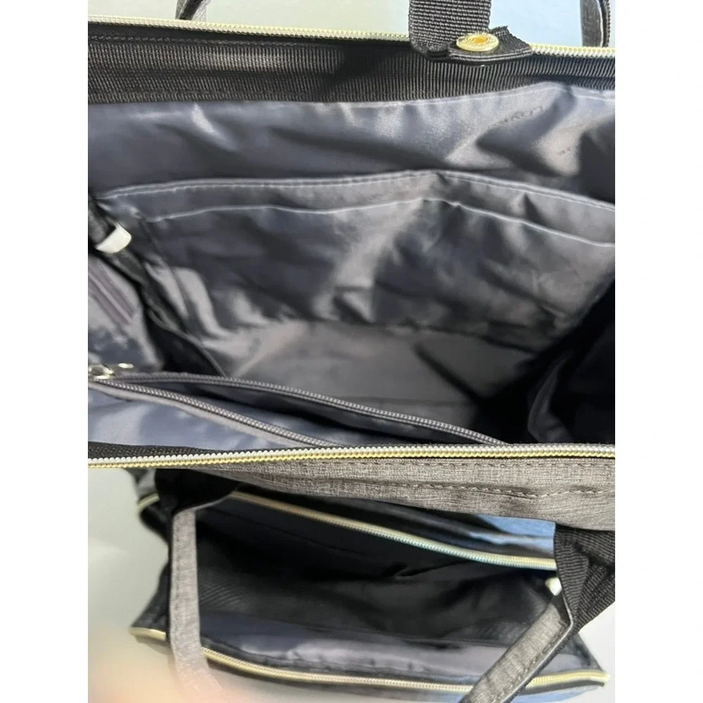 LOVEVOOK‎ Laptop Backpack Gray Heather Gold Hardware Travel Work Bag voila